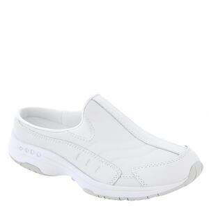 Easy Spirit Women's Tourguide Casual Flat Slip on Mules, White Size 11W